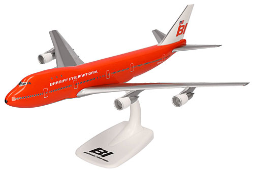 Flugzeugmodelle: Braniff - Boeing 747-100 - 1:250